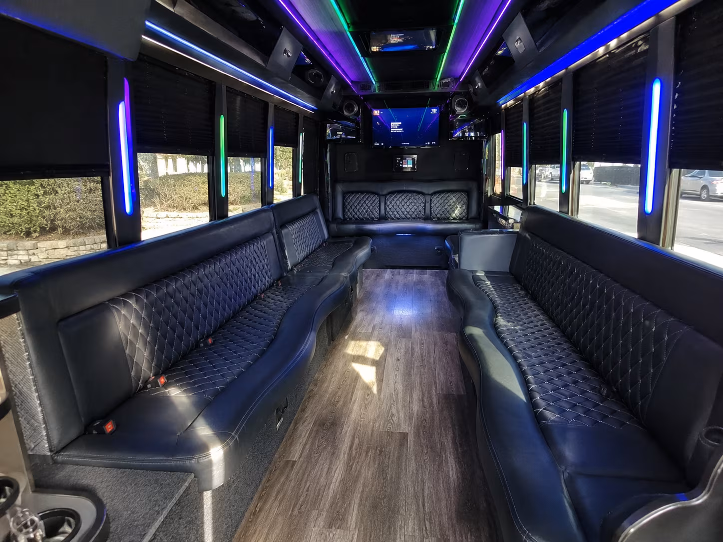 albuquerque 15 passenger party bus interior
