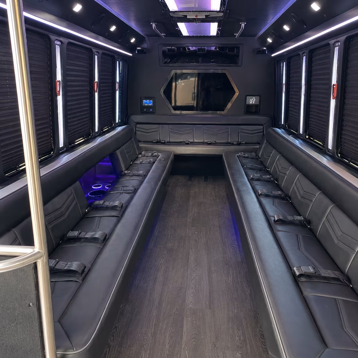 albuquerque 18 passenger party bus interior
