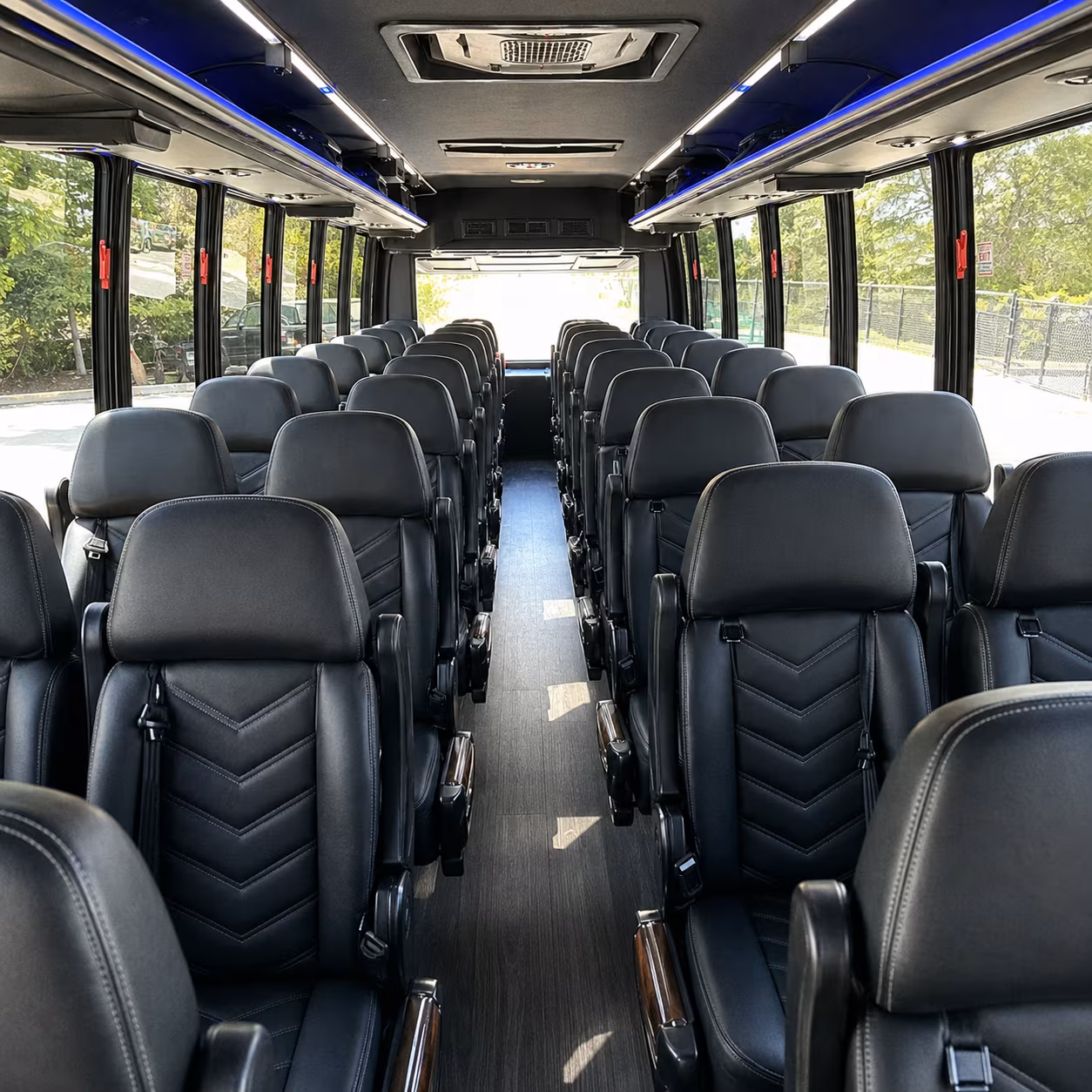 albuquerque 28 passenger minibus inside