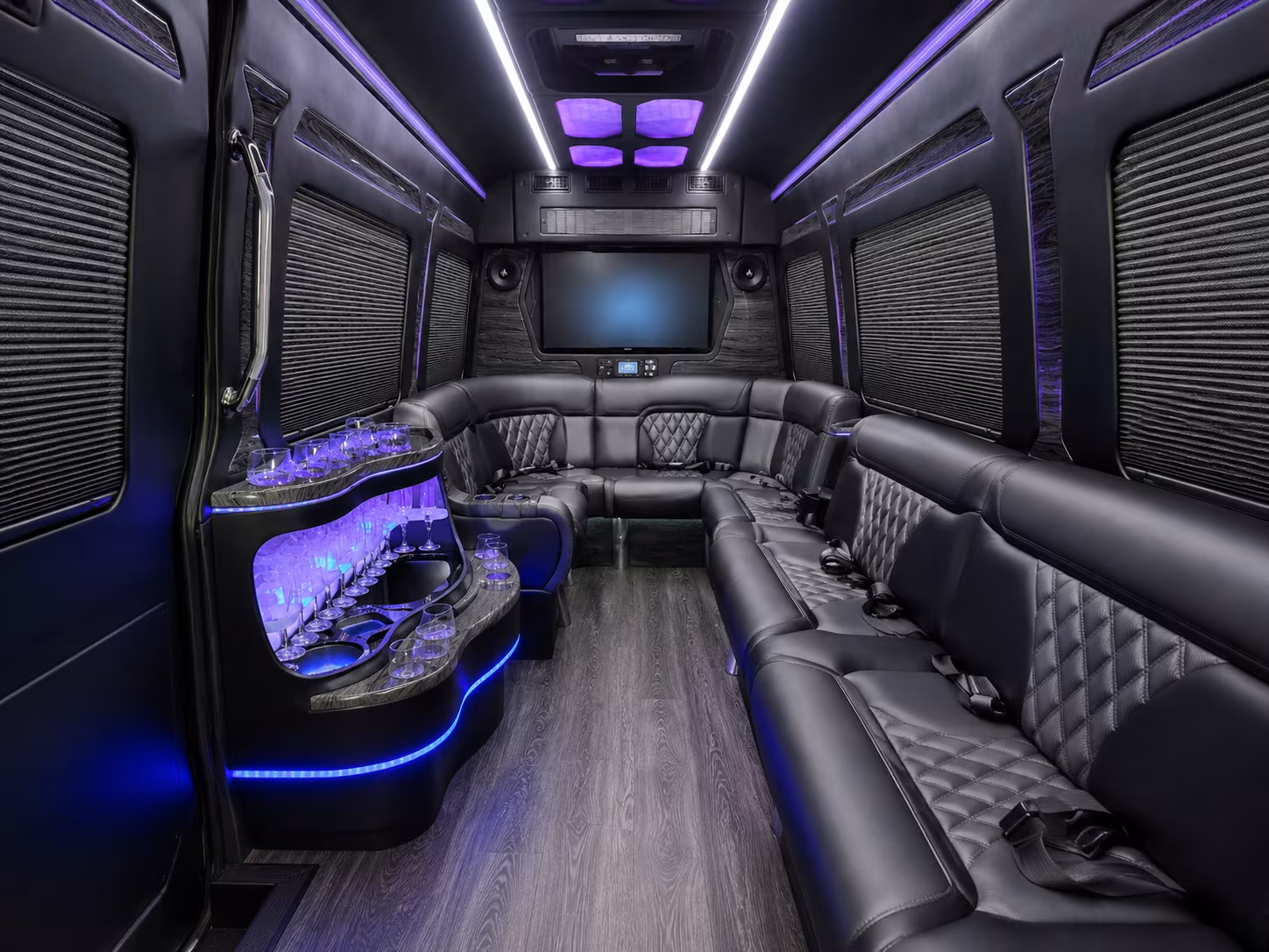 albuquerque 30 passenger party bus inside